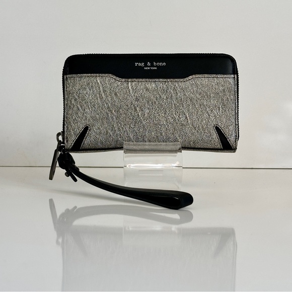 Rag&Bone Metallic Leather Devon Mobile Wallet - Picture 1 of 5